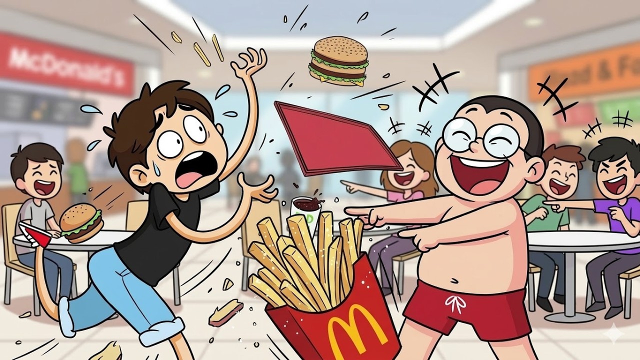 DERRUBEI TODO MCDONALDS NA PRAÇA DE ALIMENTAÇÃO + 30 minutos de história da Minha Vida Animada