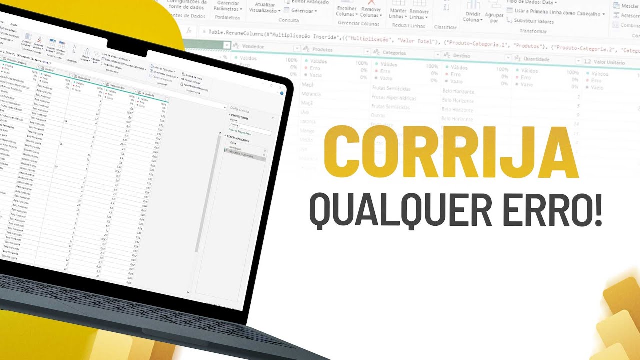 Como corrigir qualquer erro no Power BI   tratamento de dados