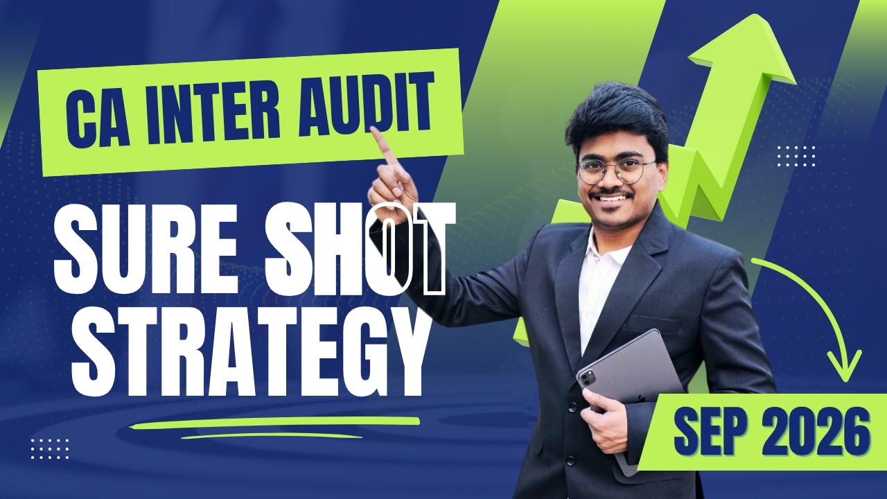 CA Inter Audit Preparation Strategy for Sep 2026 | Complete Study Plan to Score Exemption