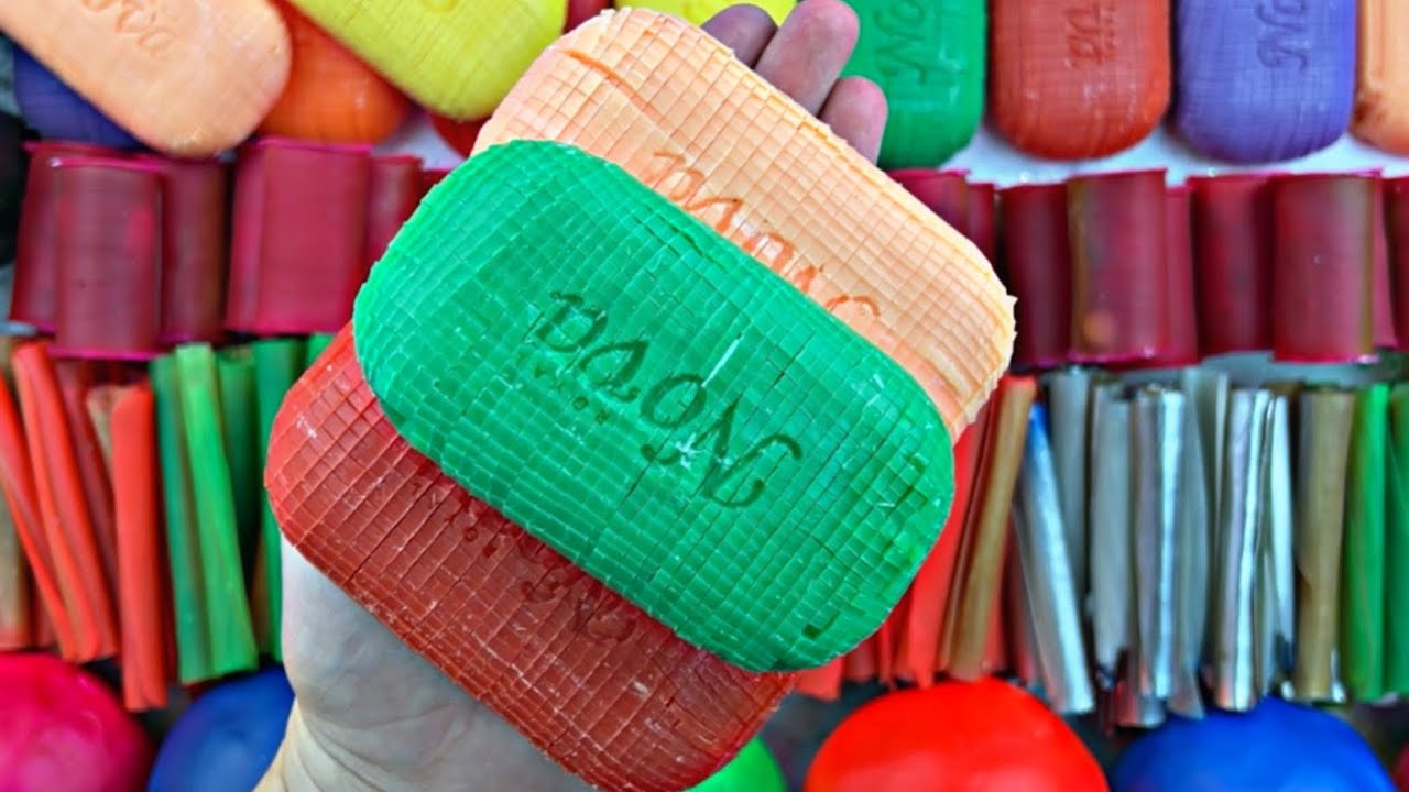 ASMR soap cubes 🌷crushing soap boxes with glitter and foam 🌷 cracking light plasticine 🌷