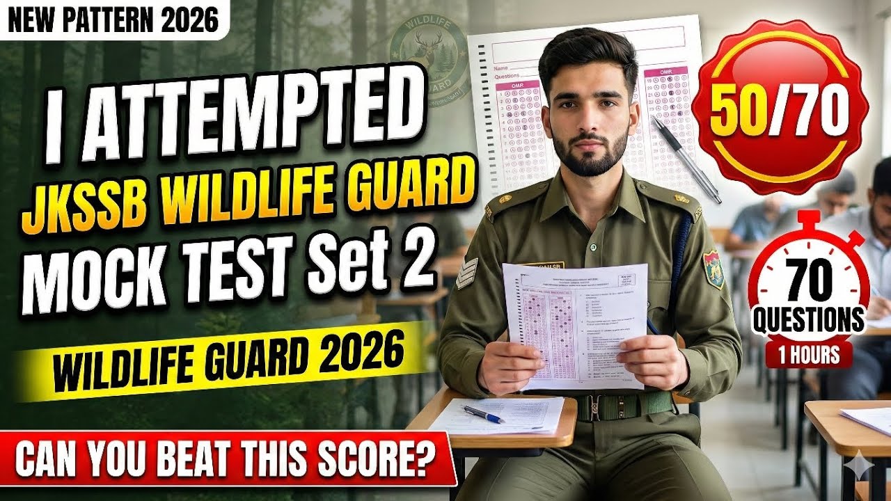 I Attempted JKSSB Wildlife Guard Mock Test 2 | Comment Your Score 