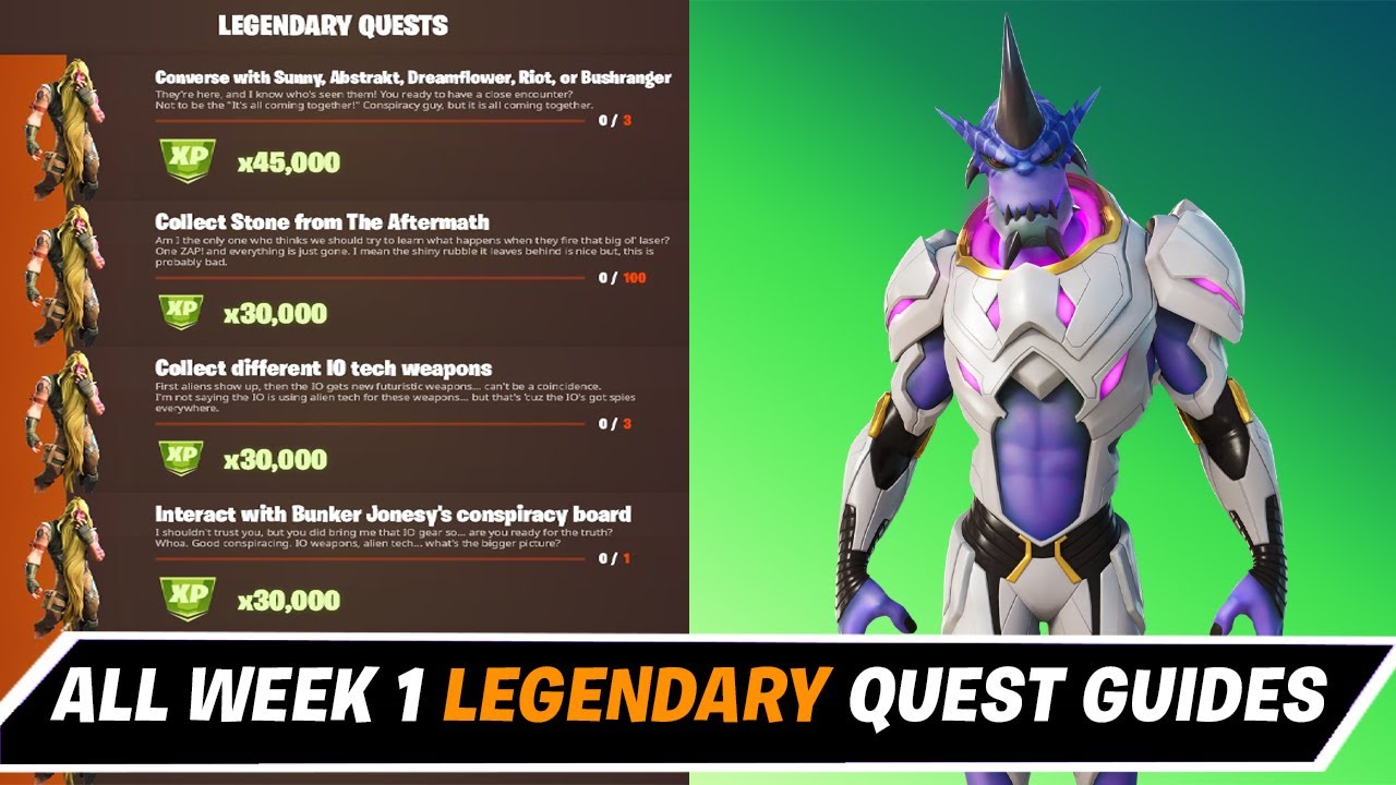 Fortnite All Week 1 Legendary Quest Guide (Chapter 2 Season 7)