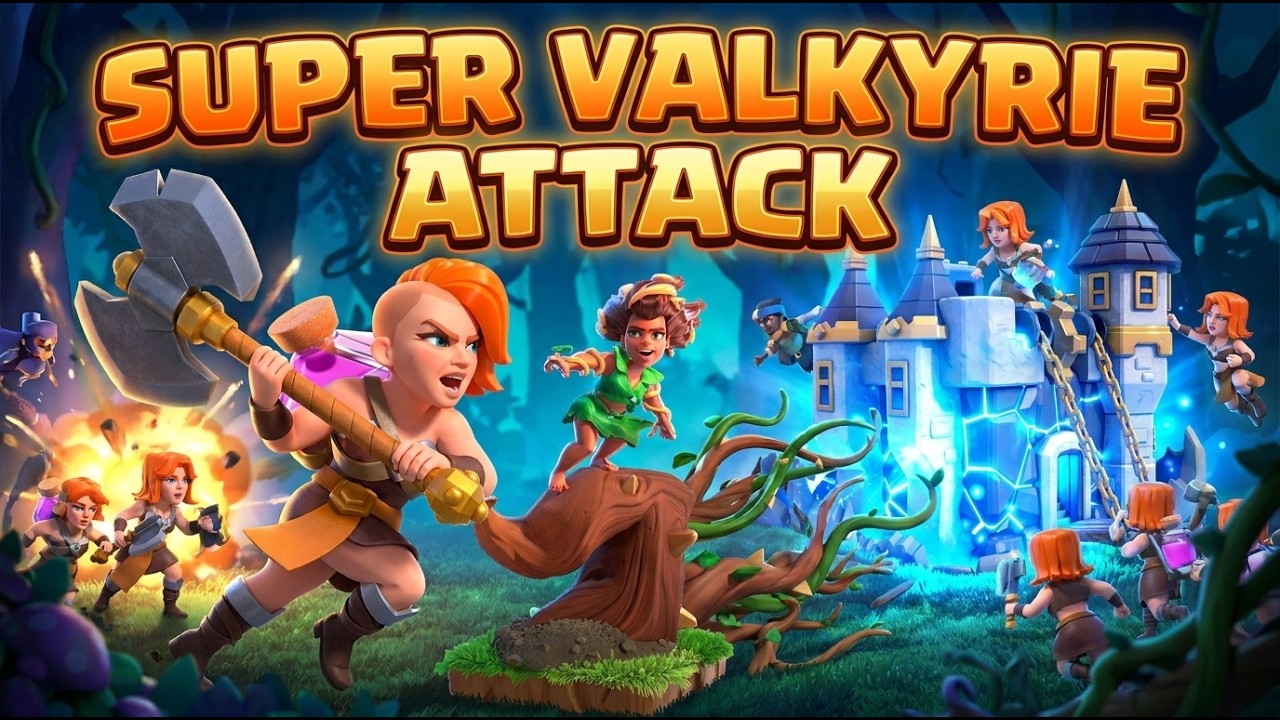 Атака супер-валькириями на ТГ18 | Clash of Clans