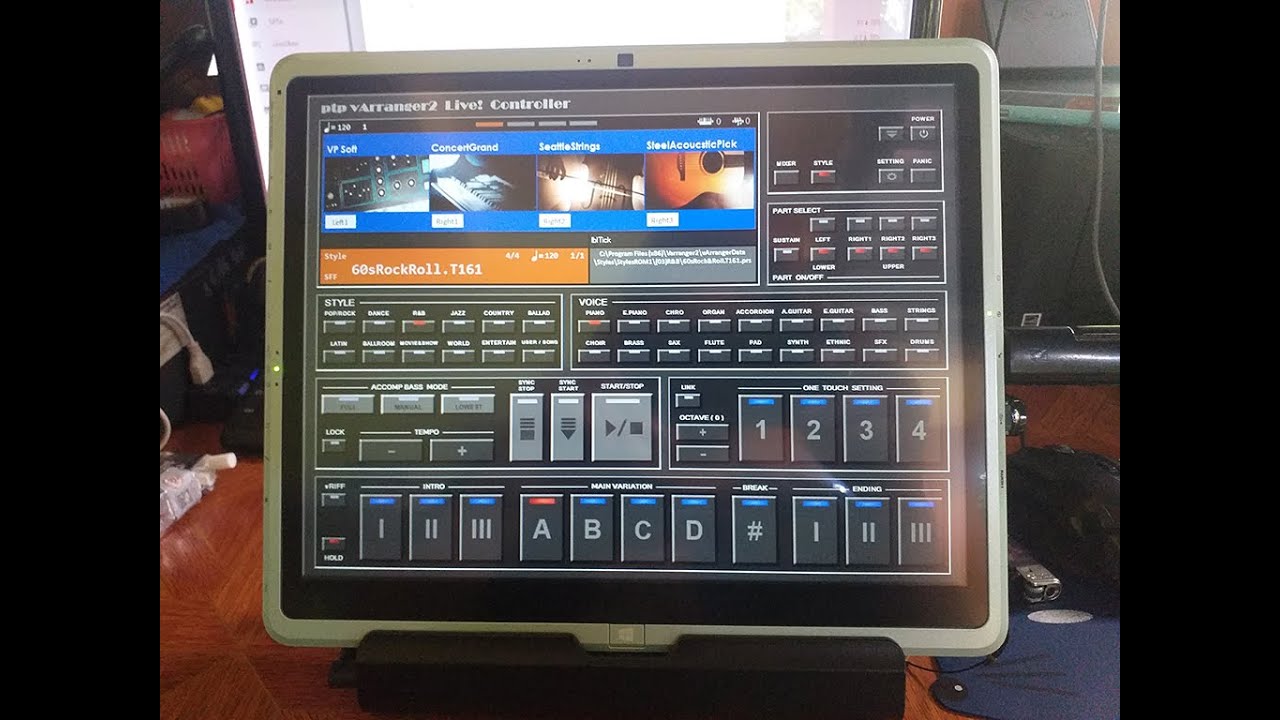 vArranger2 Live! controller for tab PC