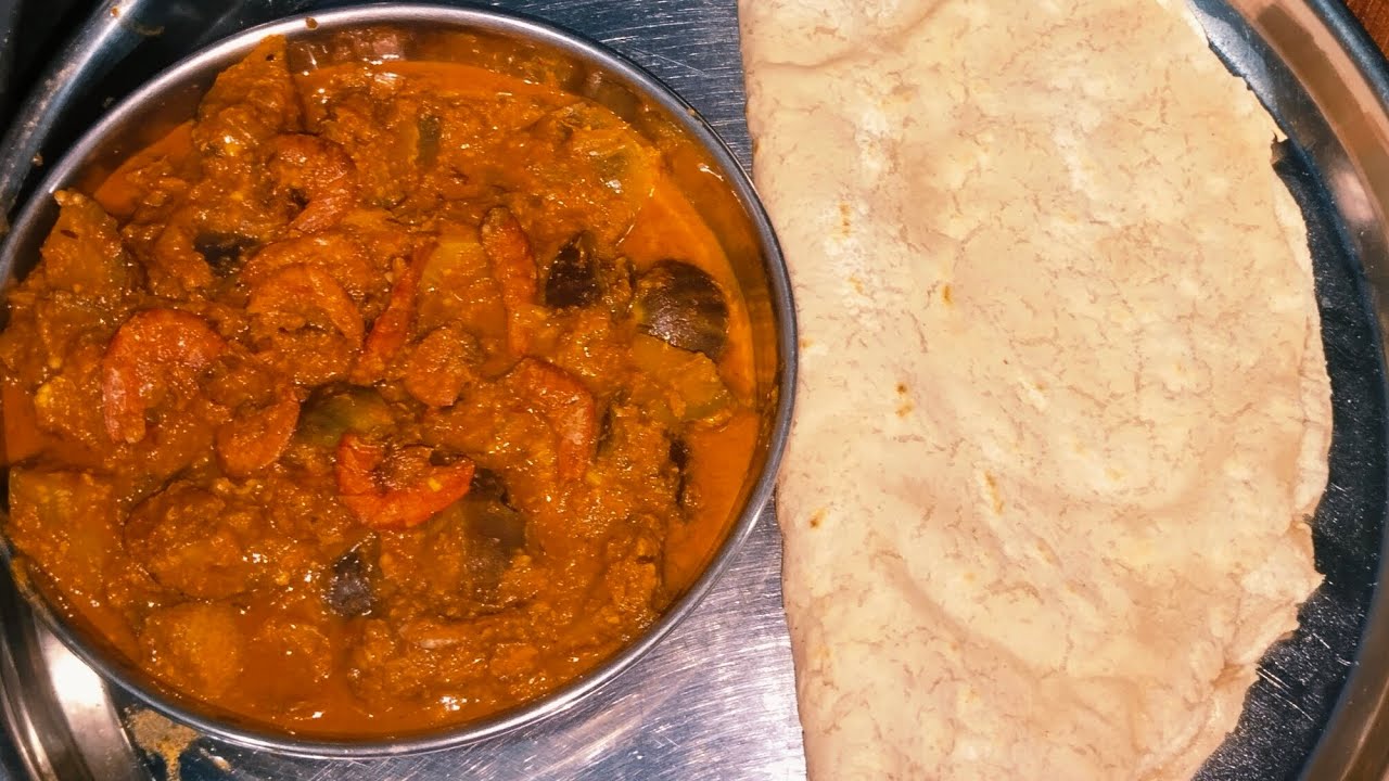 How to make dry jinga macchi with Bangan ki sabji 