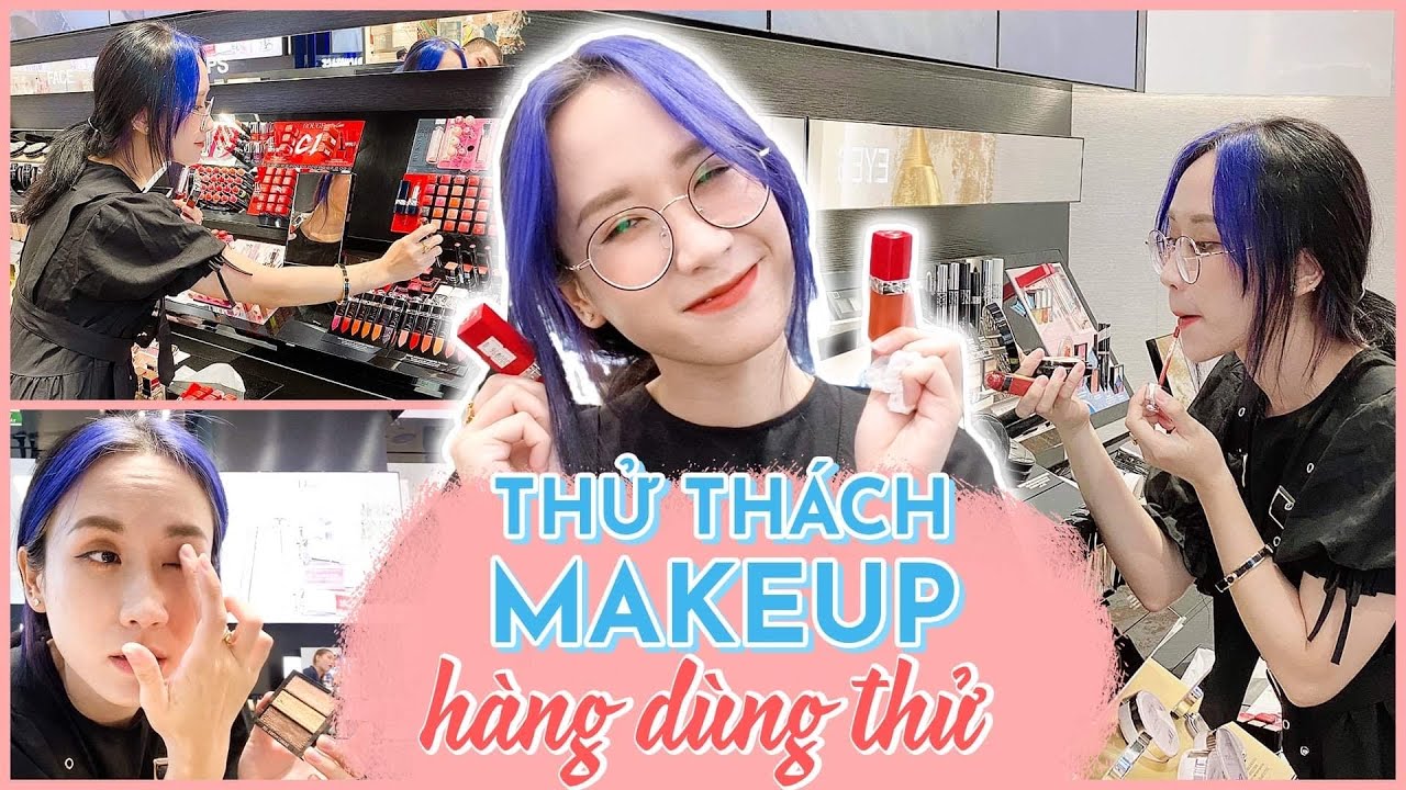MAKEUP VỚI ĐỒ THỬ Ở STORE MÀ KO TỐN TIỀN 😜 DIOR TESTER MAKEUP CHALLENGE |HƯƠNG WITCH