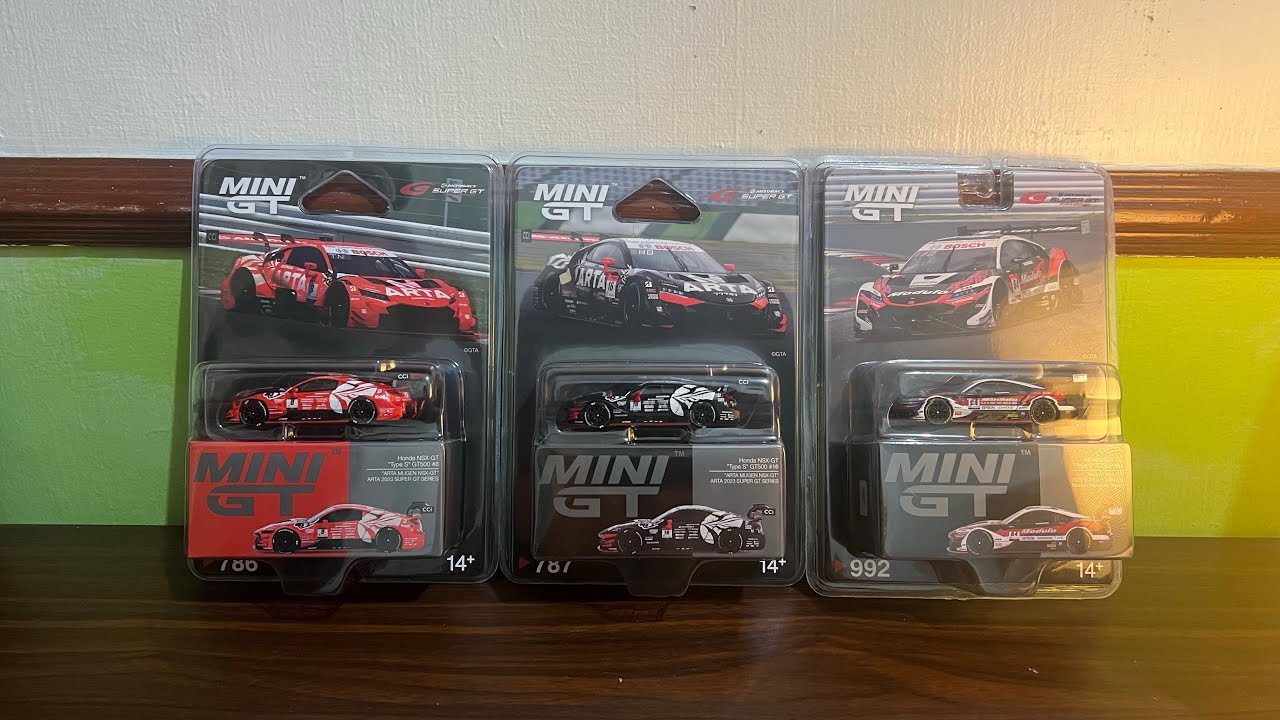 Raceday 2025, Part I: Unboxing THREE Honda NSX GT Type S GT500s by Mini GT