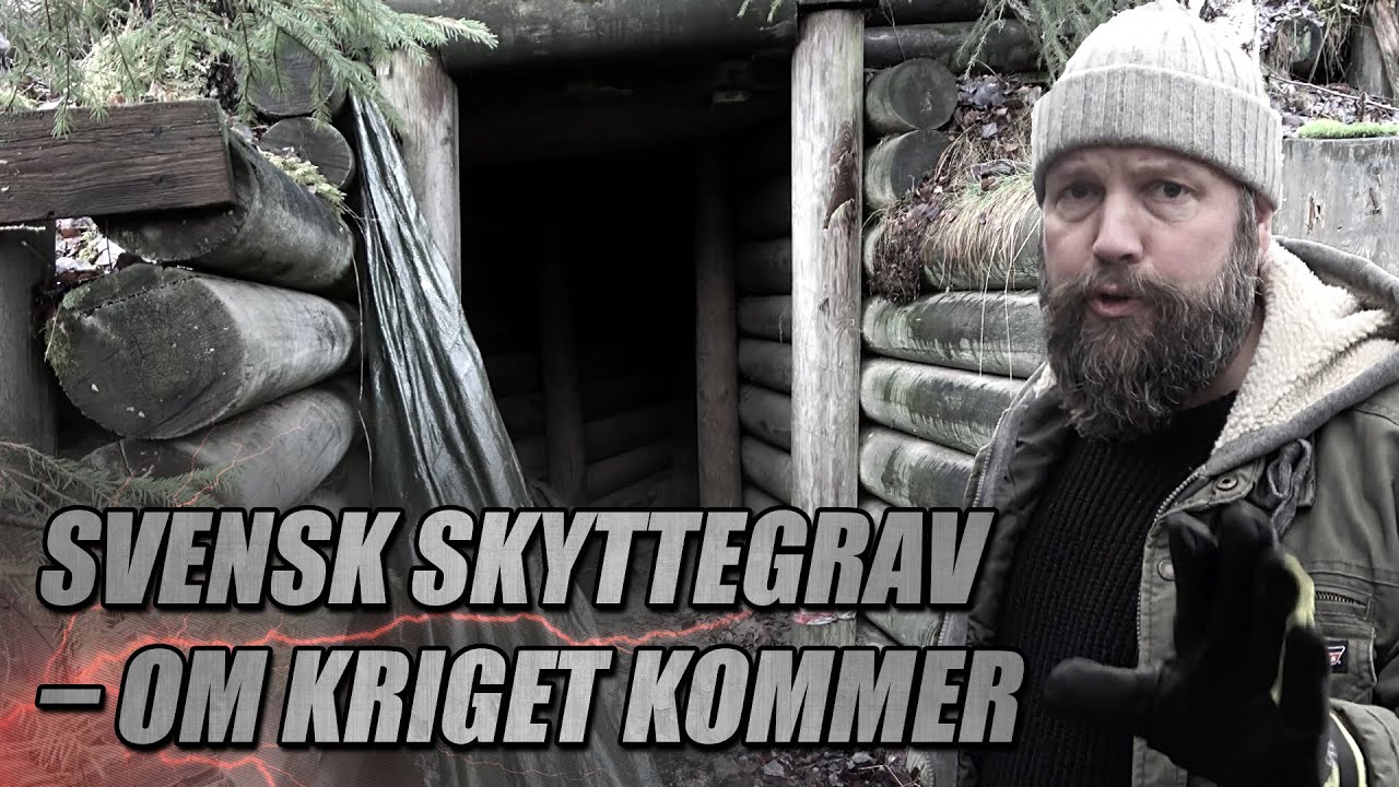 Melker utforskar en nutida skyttegrav