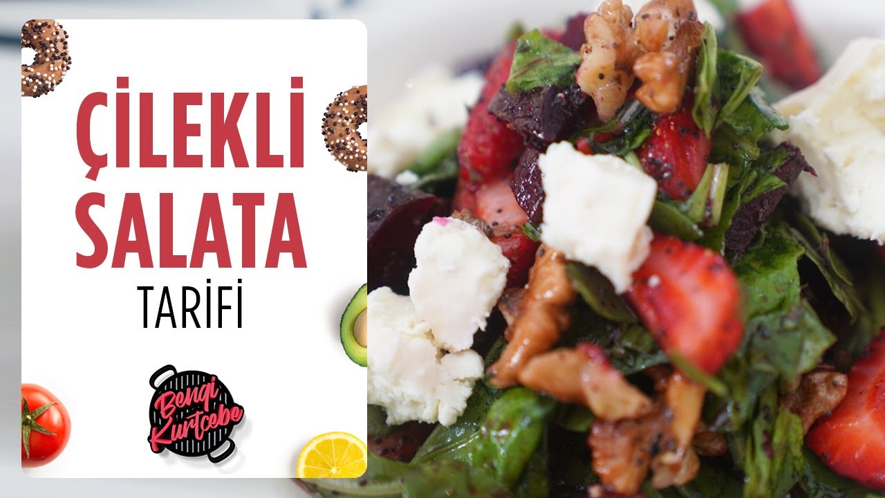 Çilekli Salata Tarifi | Taze Sebzeli ve Sağlıklı Yemekler