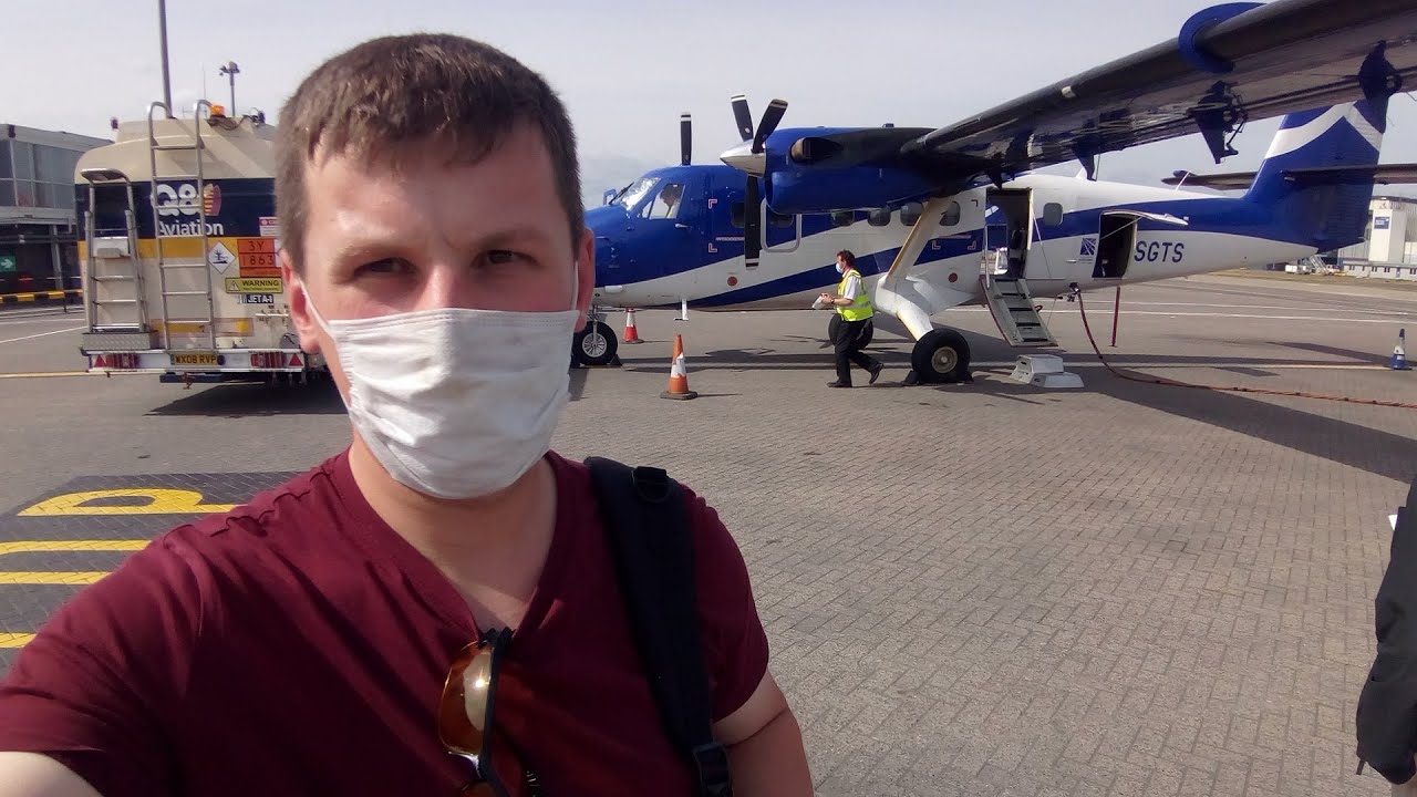 LOUD Loganair DHC6 Twin-Otter G-SGTS Glasgow to Tiree