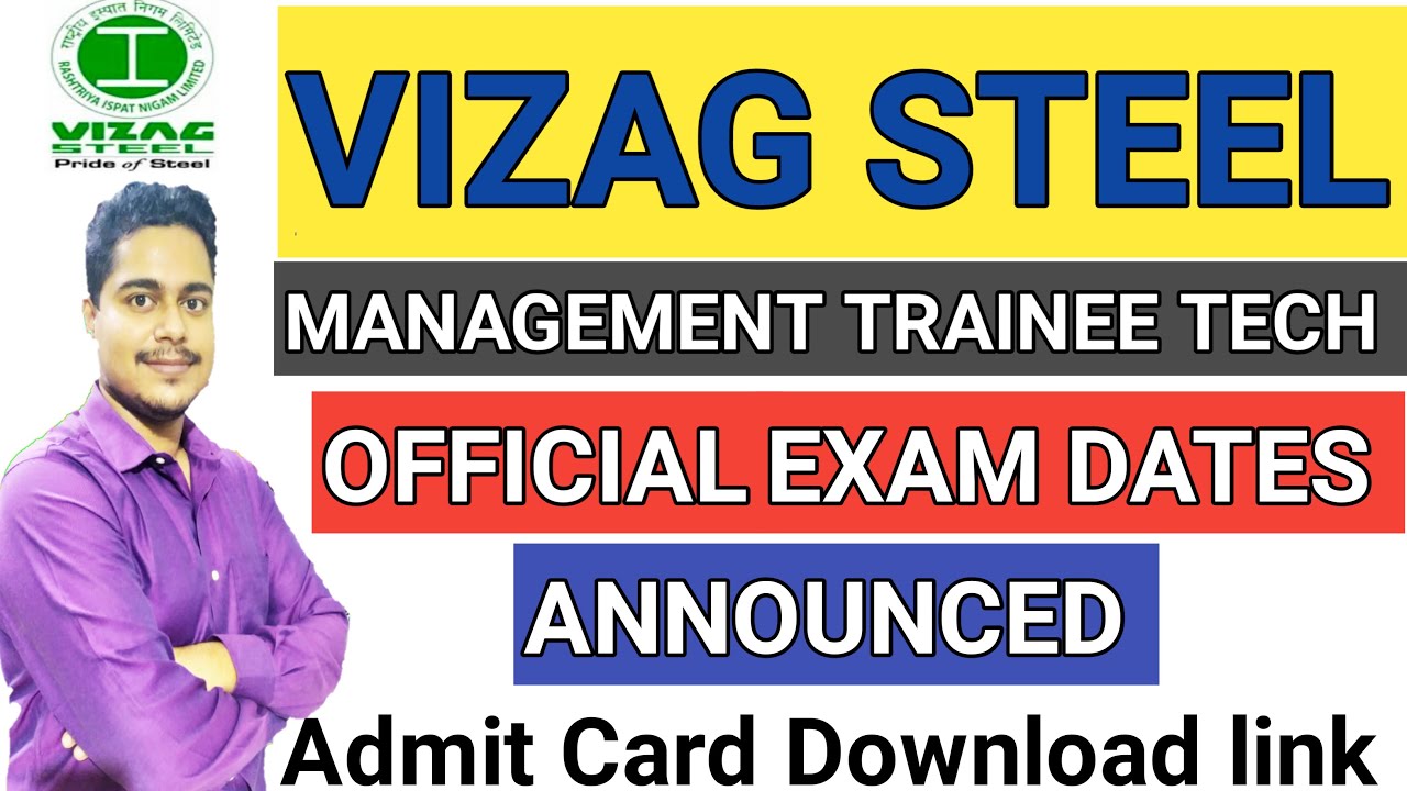 🔥Vizag steel MT 2020 | Official Exam Dates announced | Admit card link | Complete information