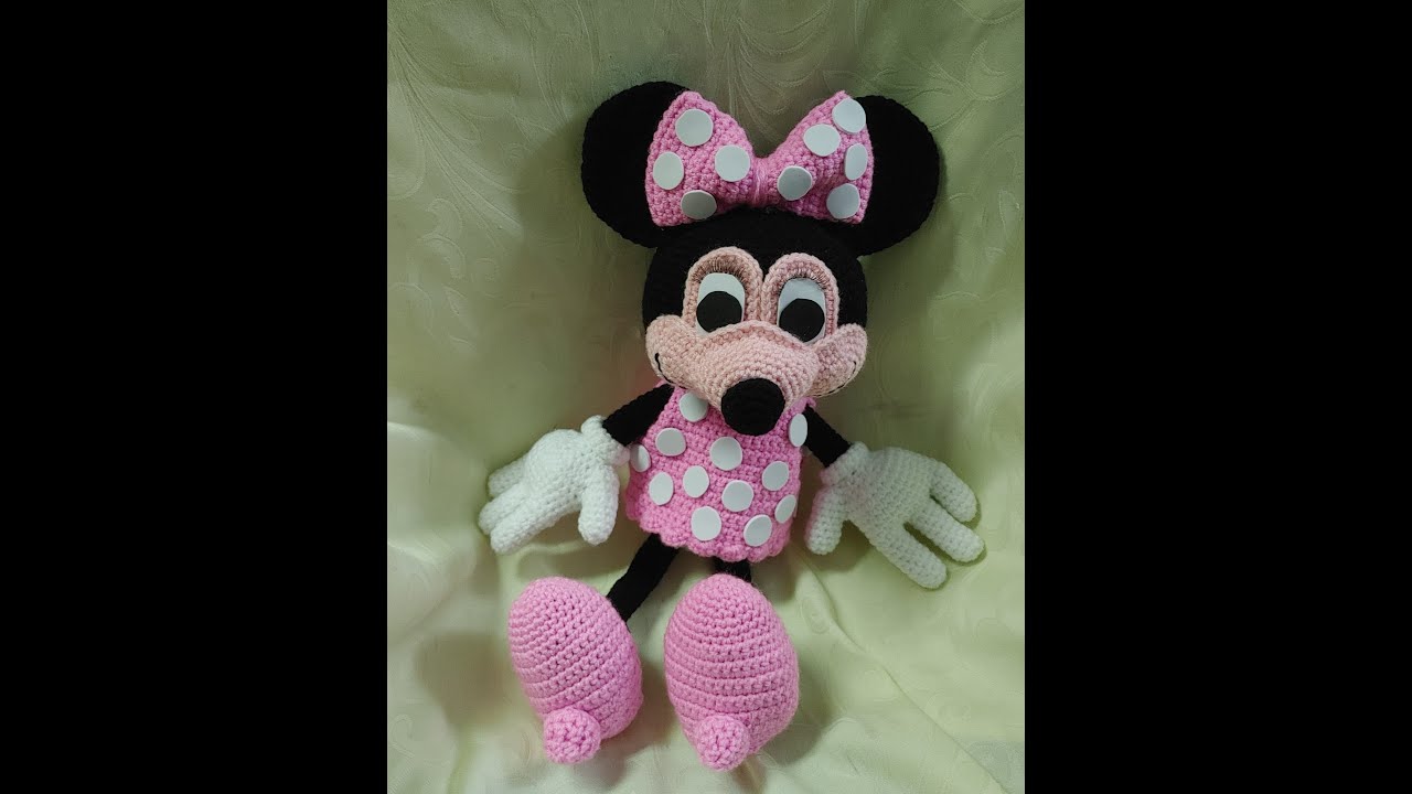 Minnie Mouse a Crochet Paso a Paso. Parte 6 y Final. Detalles de acabado. Vestido, Zapatos y Lazo.