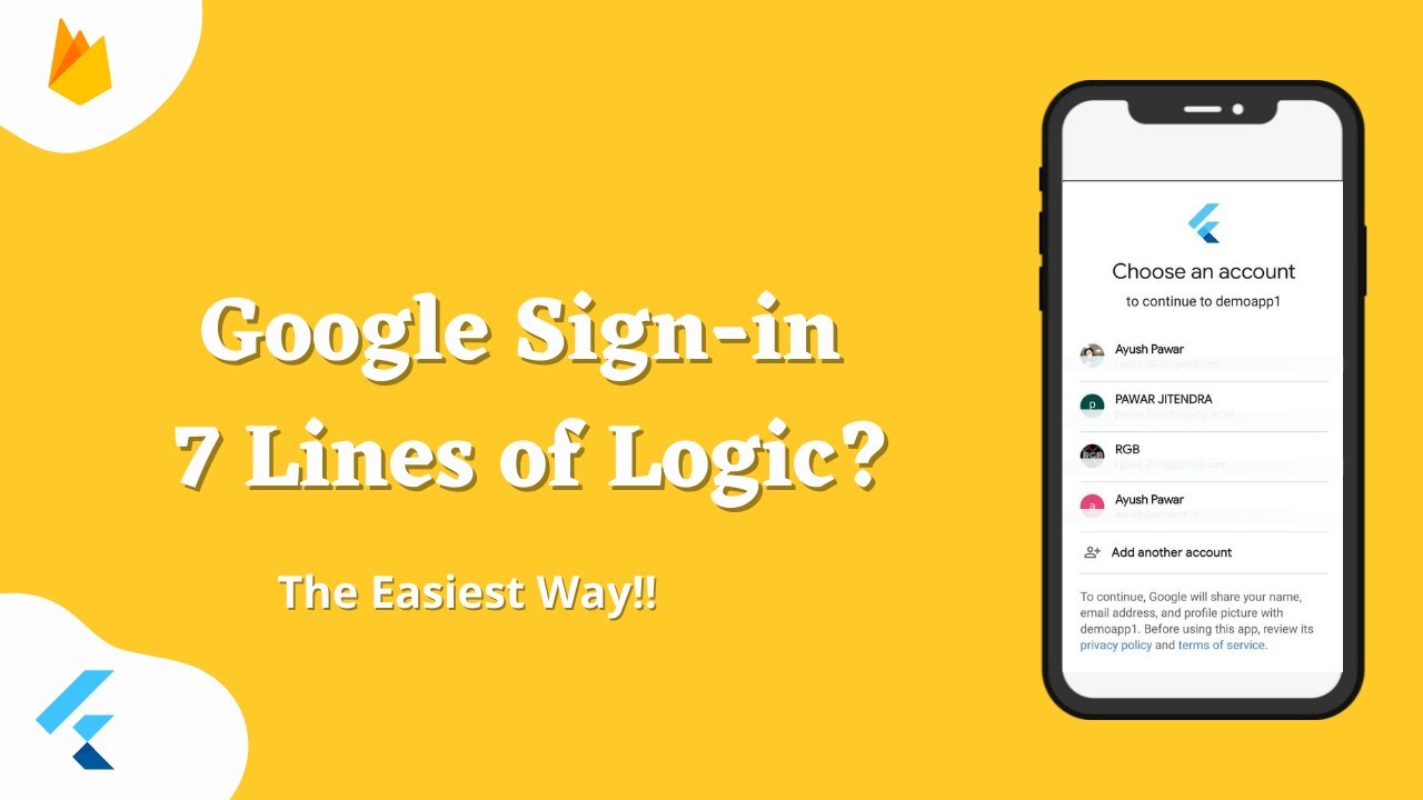 Google Sign-in with Flutter and Firebase Tutorial