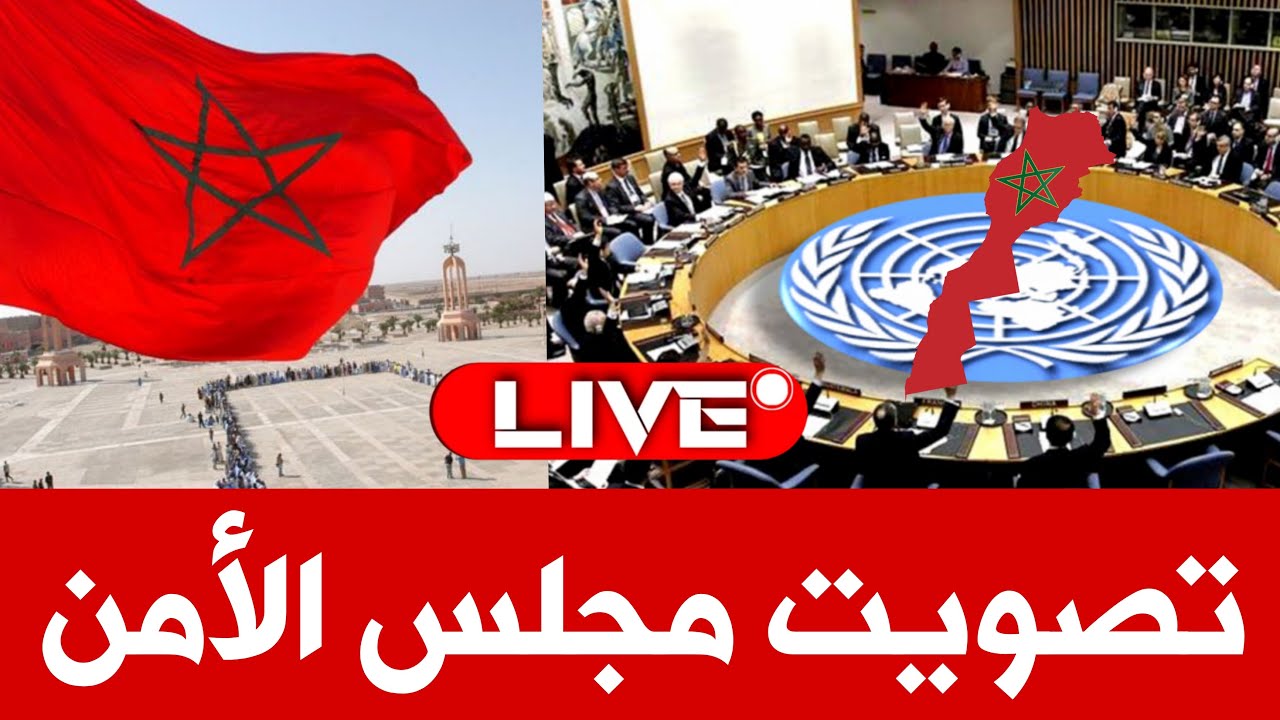 🚨عاجل الآن.. تصويت مجلس الأمن على القرار المتعلق بالصحراء المغربية🔥