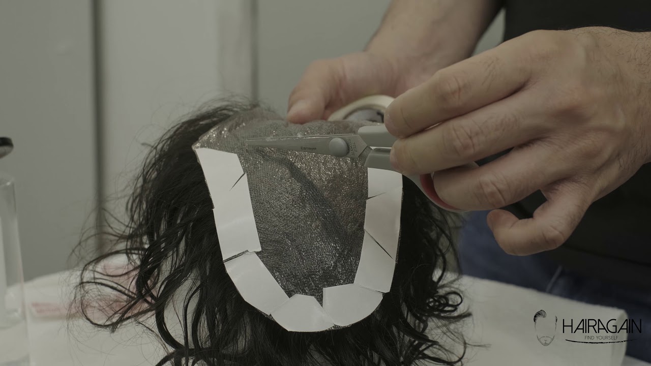 7. Posizionare i tape su una protesi di capelli