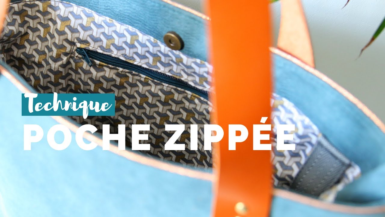 Coudre une poche zipp&eacute;e : dans un sac ou tout autre doublure