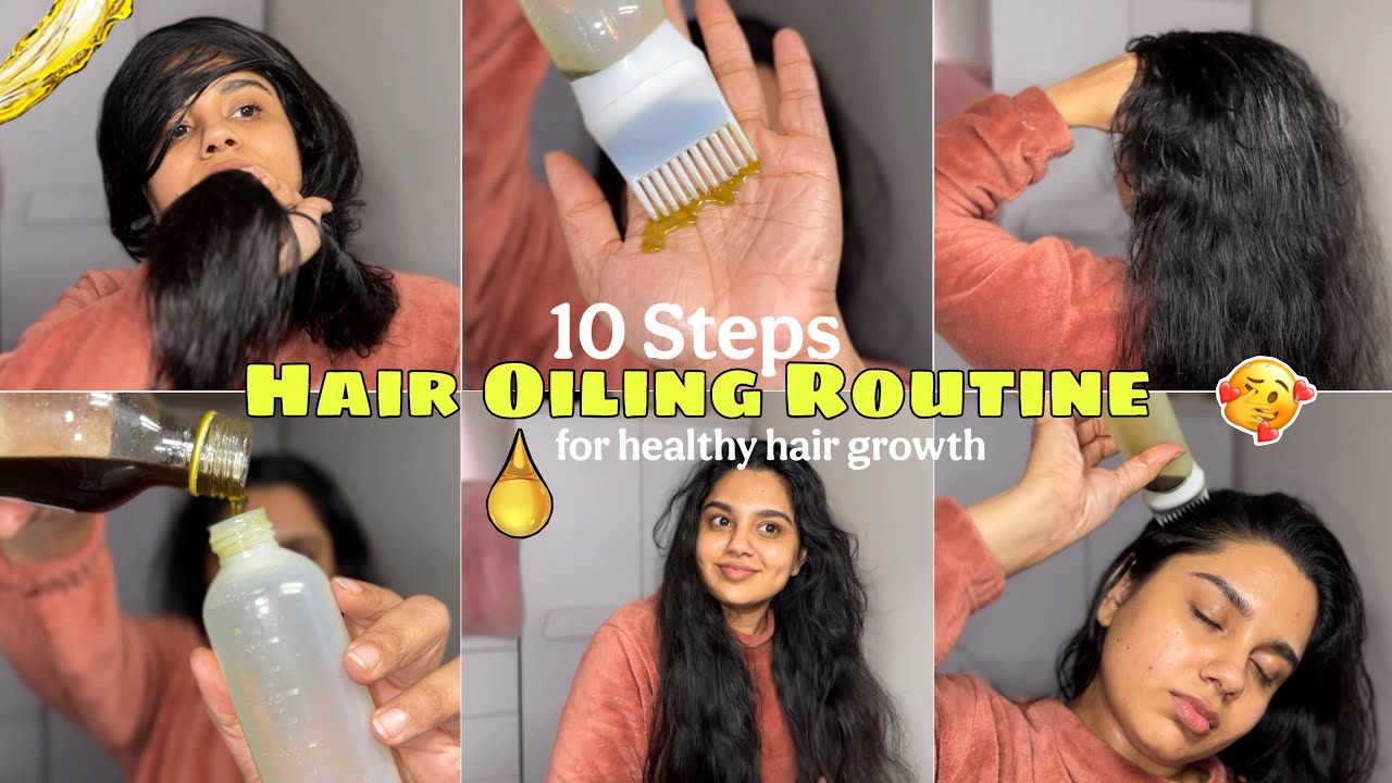 My 10 Steps Hair Oiling Routine 🥵 for Healthy Hair Growth ✨ PurPleKohLMegha