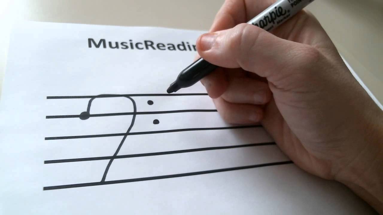 How To Draw A Bass Clef Sign