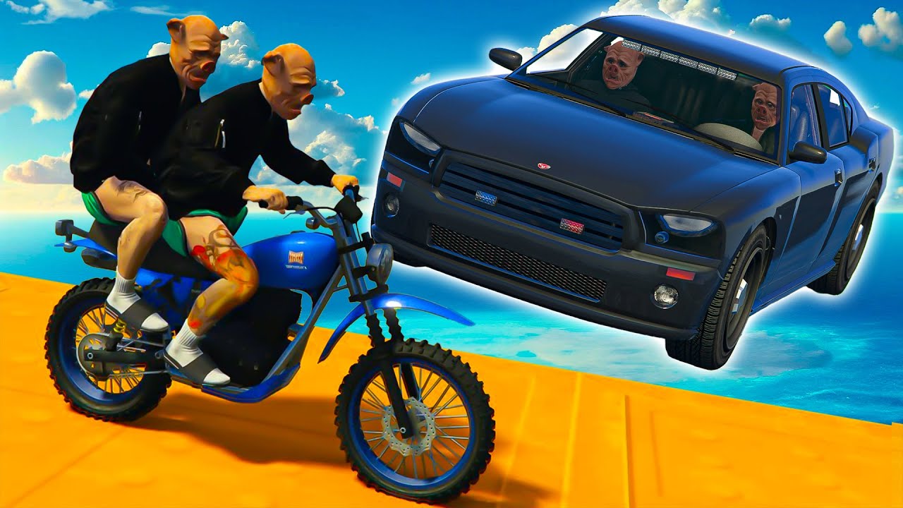 MOTO VS POLICE !!! 🐷 GTA 5 ONLINE