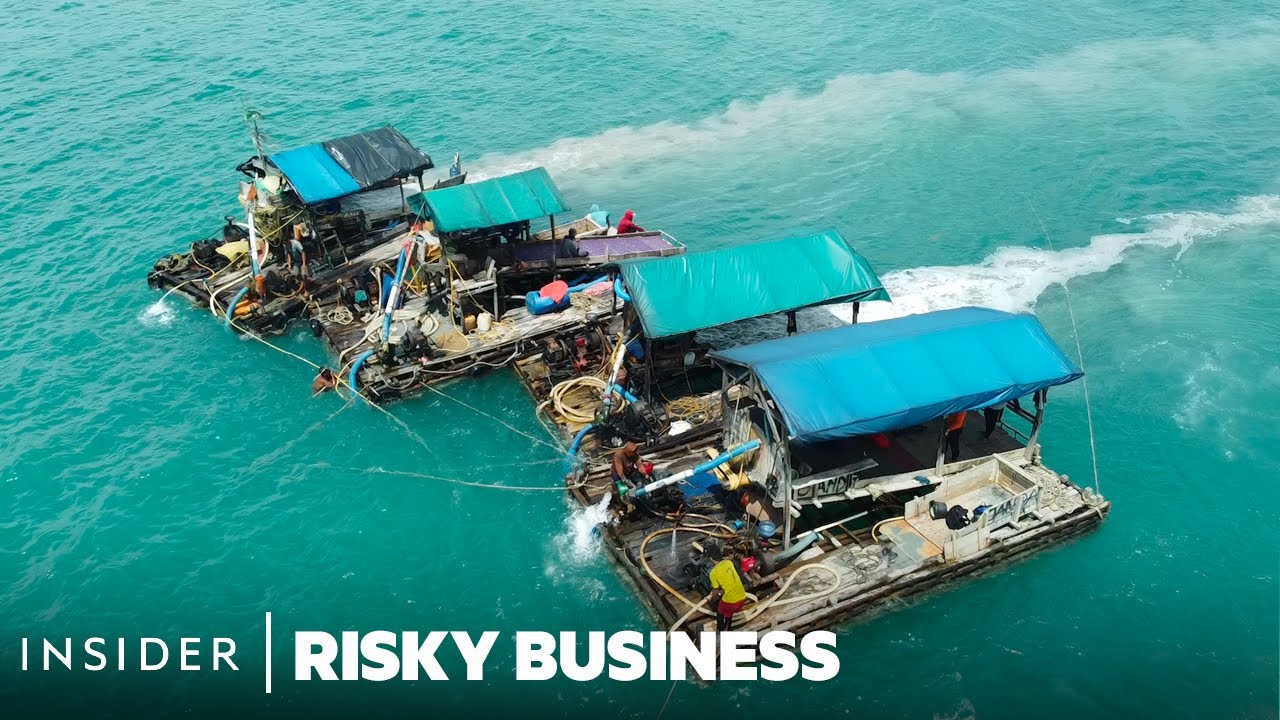 Inside The Floating Mines That Host One Of The Most Dangerous Jobs | Risky Business