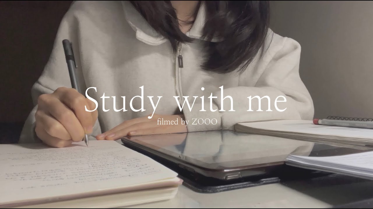 ENG)💊 약대생 스터디윗미 | pharmacy student study with me, 대학생 스터디윗미, 아이패드로 1시간 공부하기 (장작 타는 소리 ASMR)