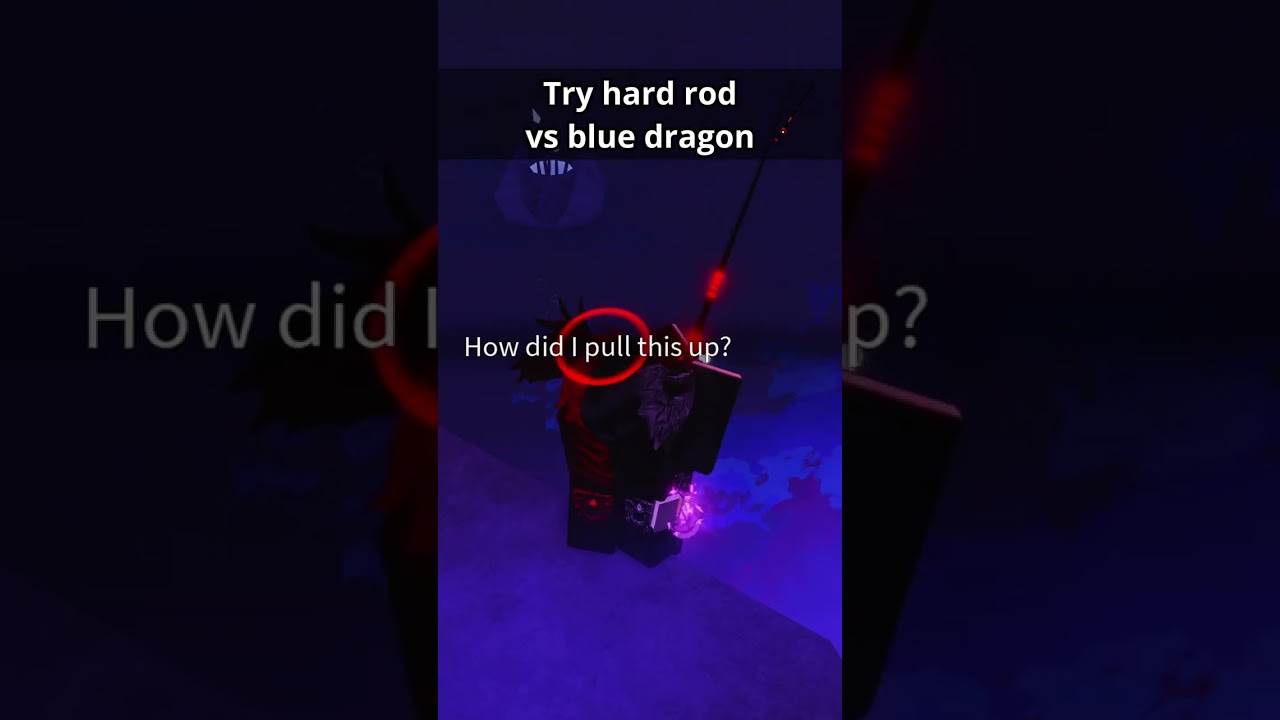 Tryhard Rod VS BLUE DRAGON💀🙏 #roblox #robloxfisch #fisch