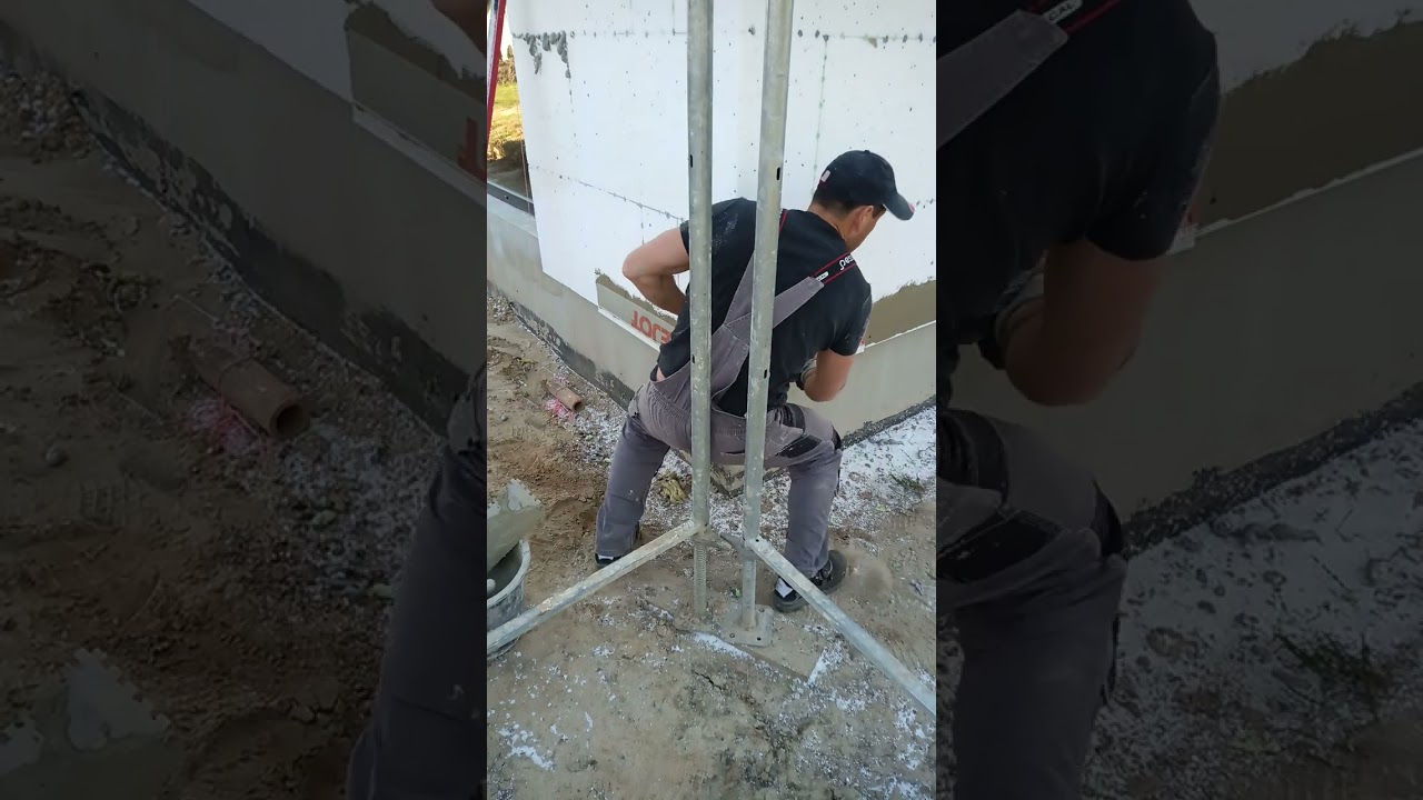 Fasadas cokolinis pvc profilis montavimas.