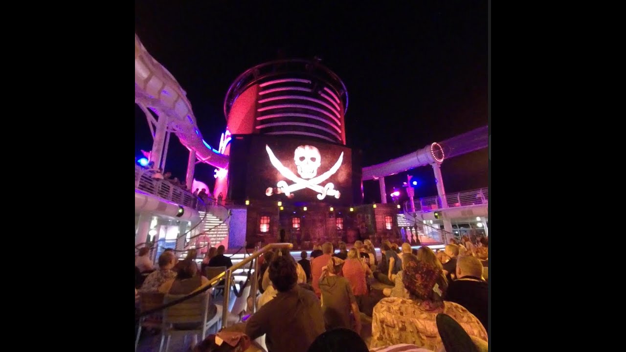 360 VR video of Disney Cruise Lines Pirate Show and Fireworks at Sea
