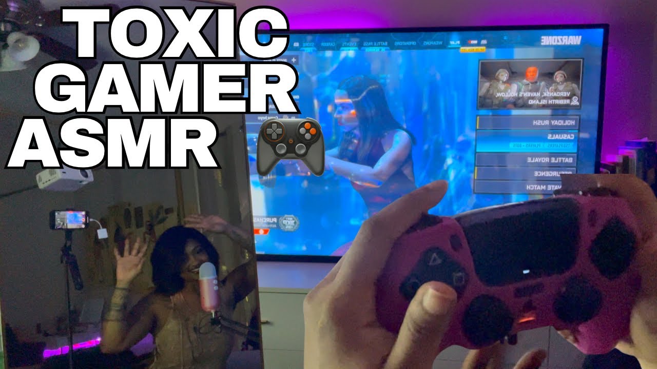 Aggressive COD player ASMR 🎮 + Controller Sounds & Mouth Sounds #asmrtriggers #cod