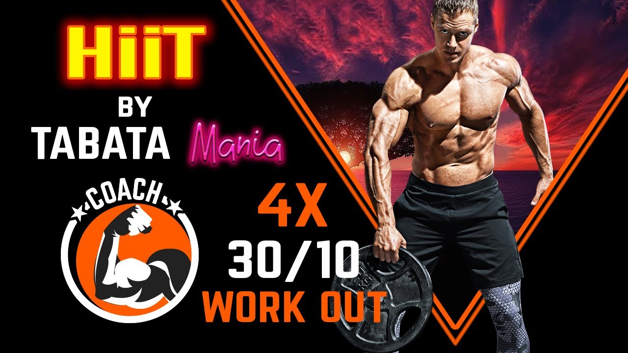 TABATA 30/10 song - 4X  с тренером - HiiT 30/10 by TABATAMANIA
