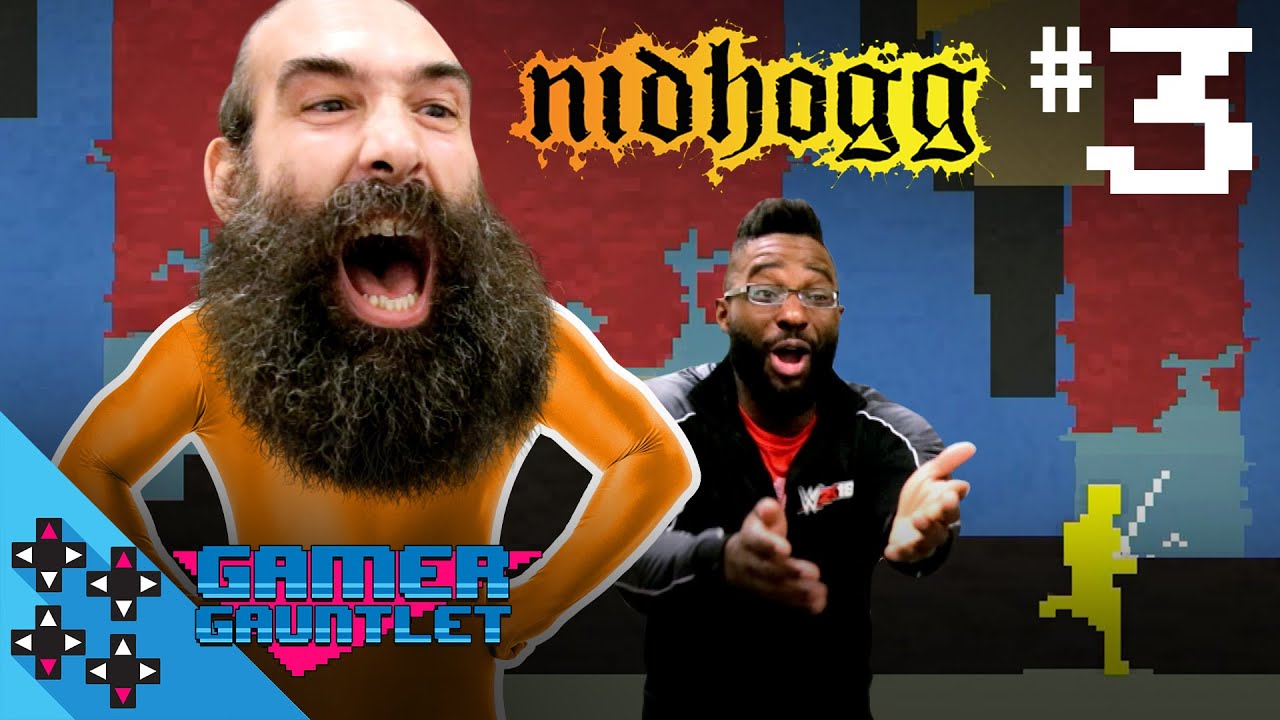 LUKE HARPER's REVENGE vs. BREEZE & CEDRIC in NIDHOGG! - Gamer Gauntlet