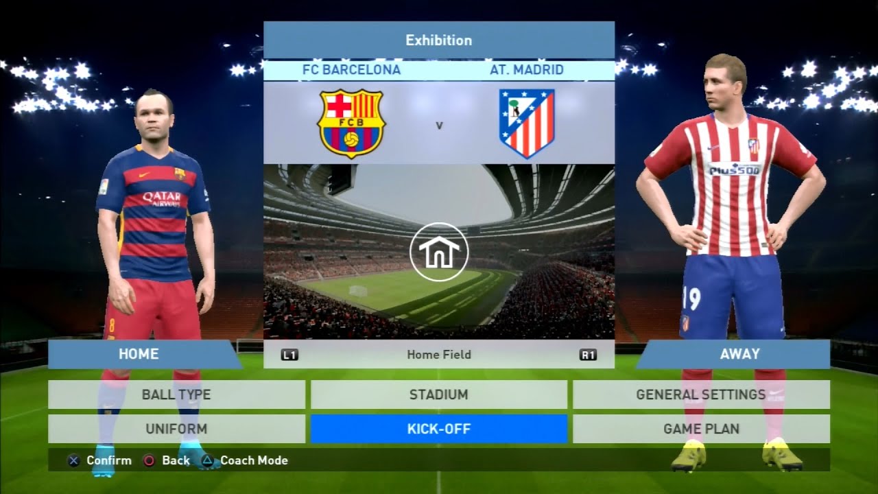 Геймплей PES 2016 Барселона против Атлетико Мадрид 2-2 PS3 HD