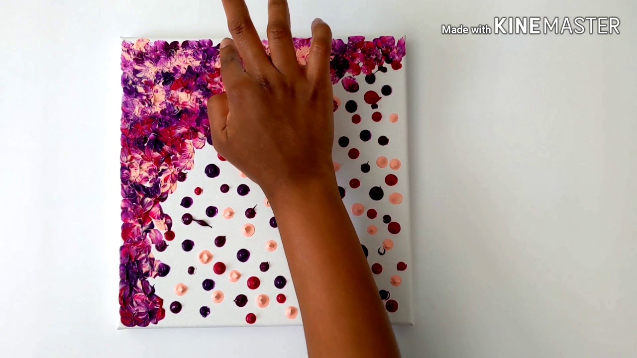 (Abstract) Painting A Day #1 / For Beginners / Easy FingerPainting
