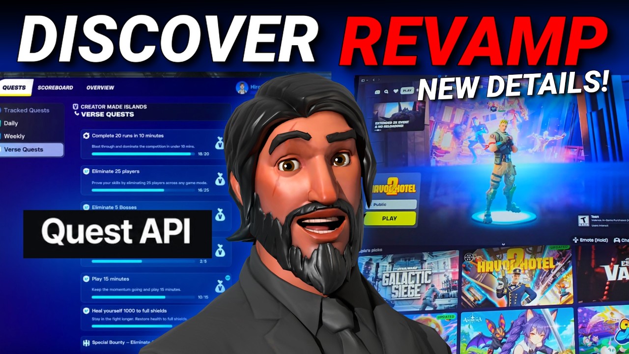 DISCOVER REVAMP New Look! Quests API & More in Fortnite Creative/UEFN! (Unreal Fest Breakdown)