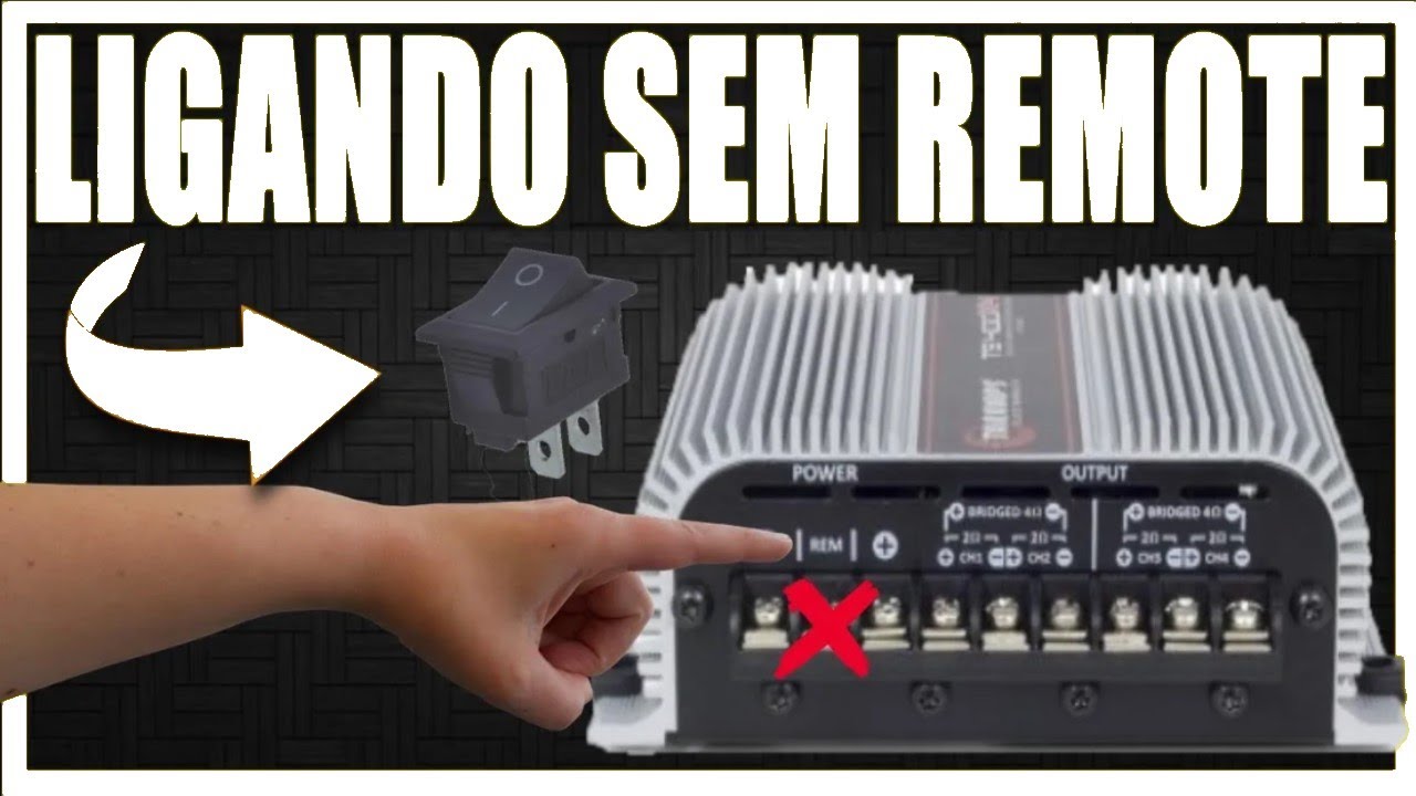 Ligando amplificador sem REMOTE #ALANROD