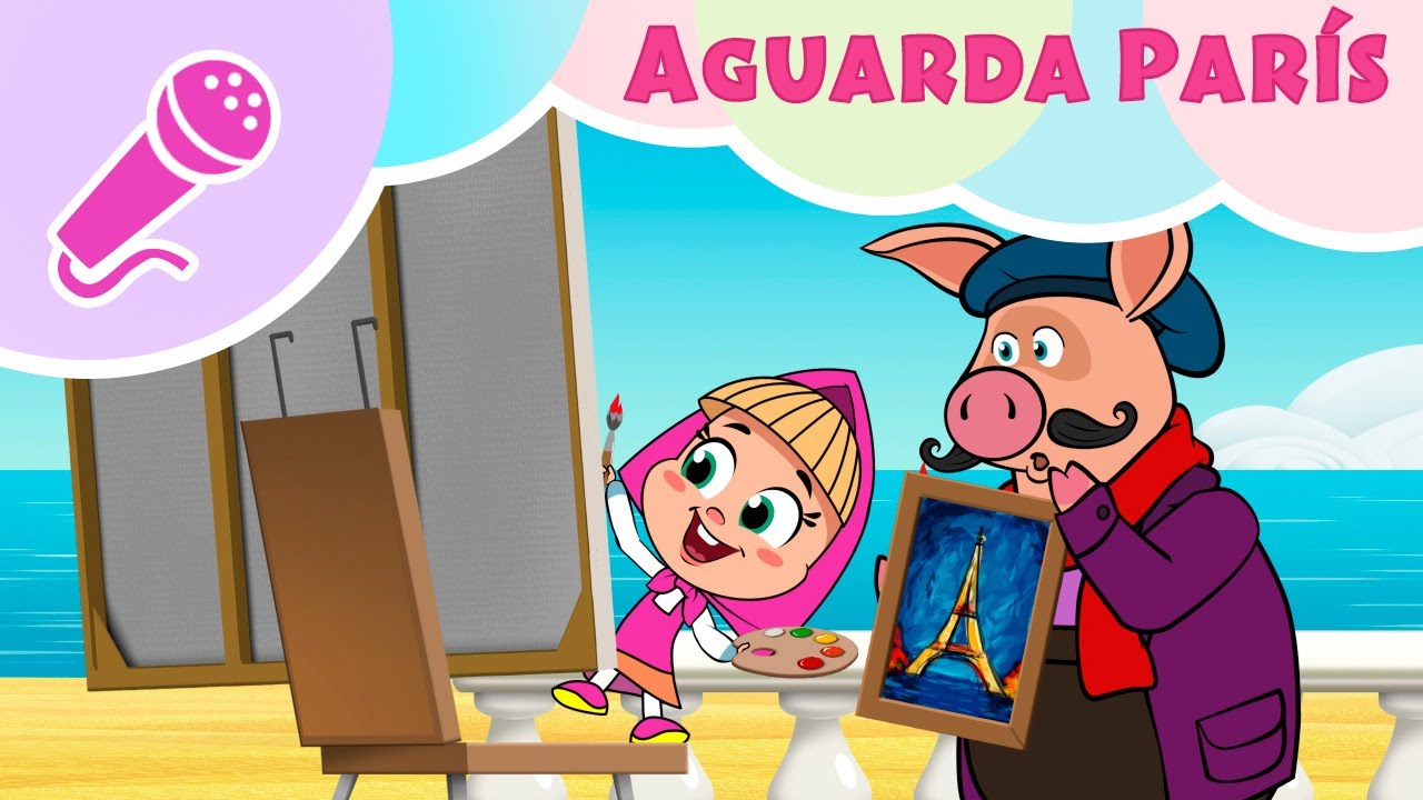 💥TaDaBoom Español 💃 Aguarda París 💃 🎵 Las Canciones de Masha🎤Karaoke🎵 Masha y el Oso