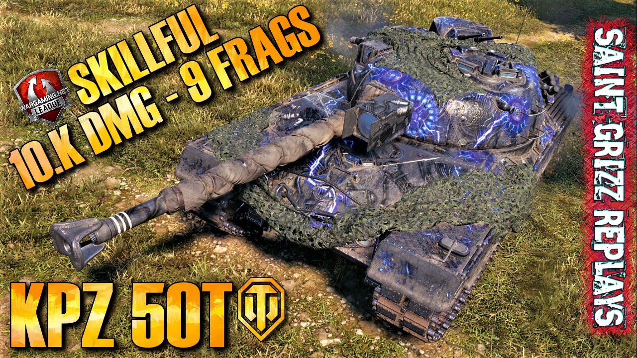 WoT KPZ 50T Gameplay &diams; 10K Dmg 9 Kills  &diams; Medium Tank Review