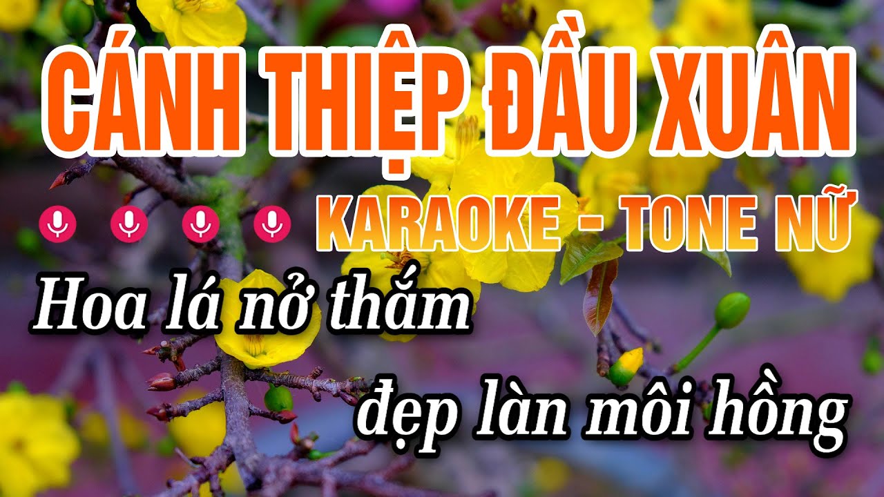 Cánh Thiệp Đầu Xuân Karaoke Tone Nữ – Nhạc Tết 2026 Hay Dễ Hát | Làng Hoa Karaoke