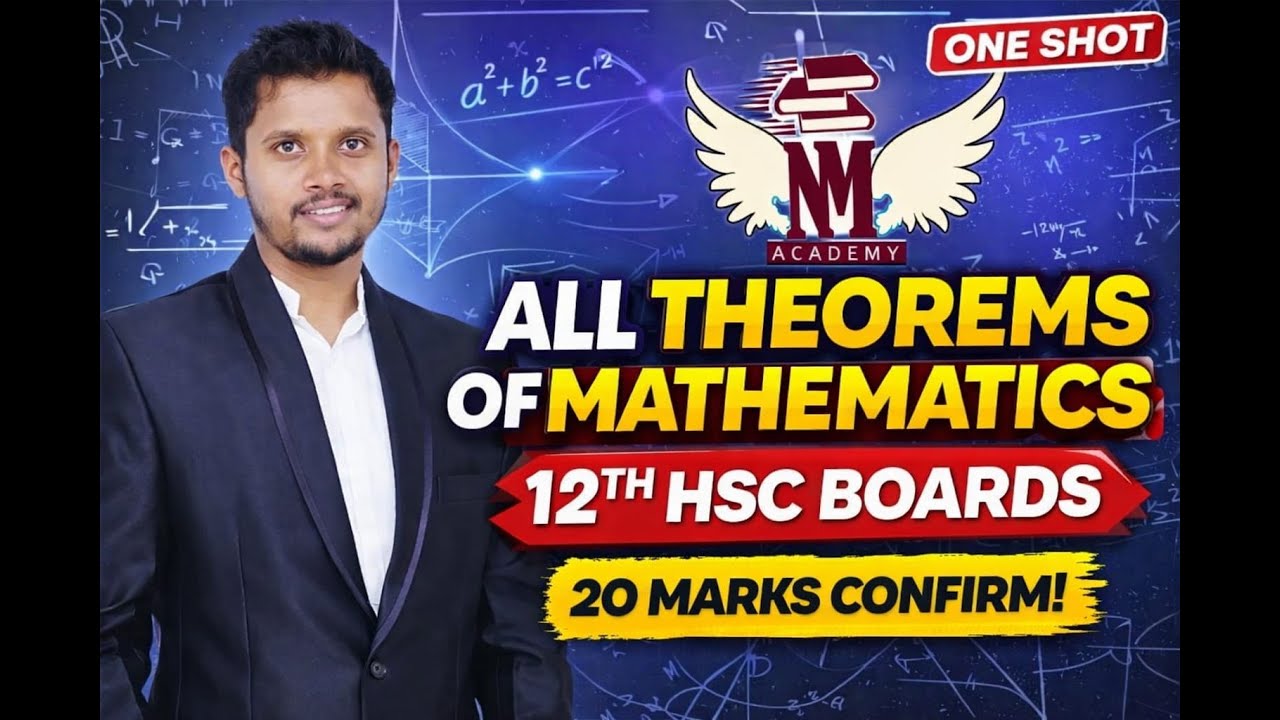 LIVE One Shot Maths | All Theorems Explained | Board Exam Special
