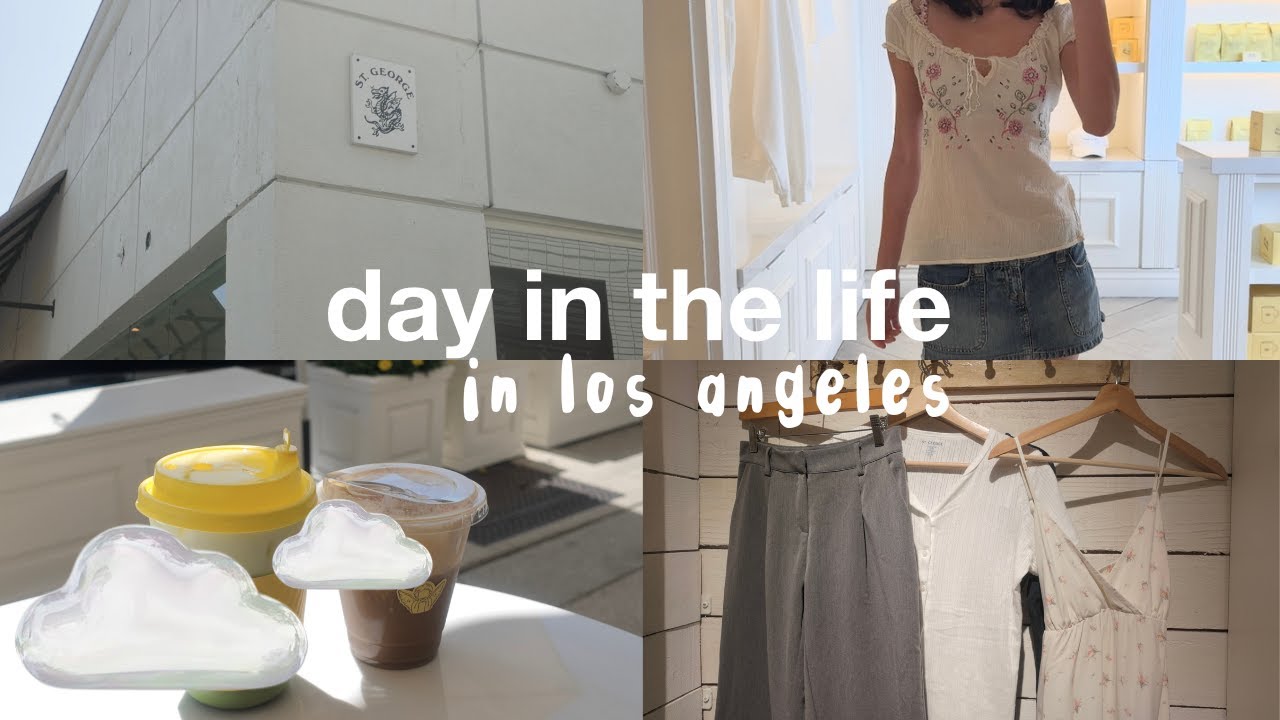 becoming the ULTIMATE LA influencer for a day 🫧⋆｡ trip to la, hollister x youtube event, yummy food