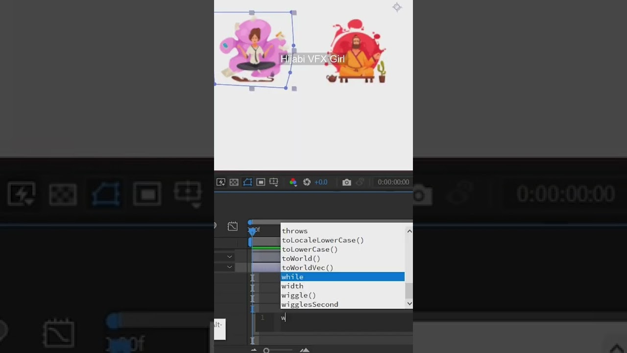 After Effects - Wiggle Expression #shorts #hijabivfxgirl #aftereffects #aftereffectstutorial