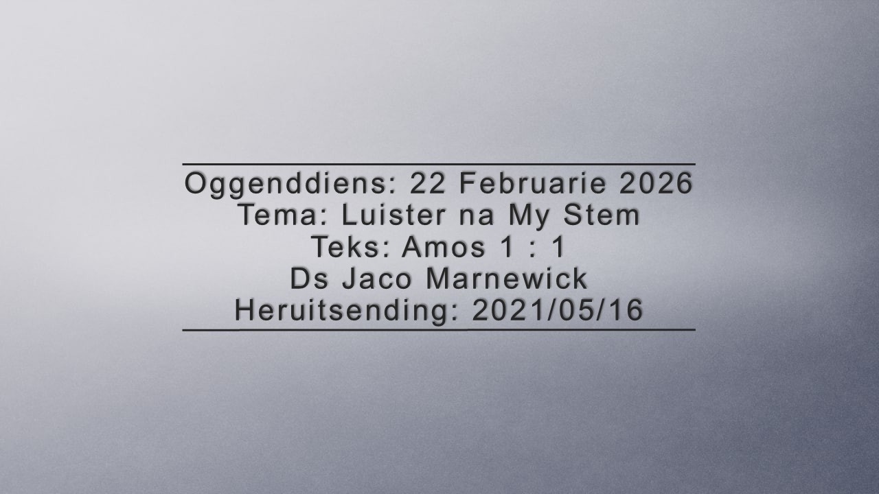 JM 20260222 - Luister na My Stem