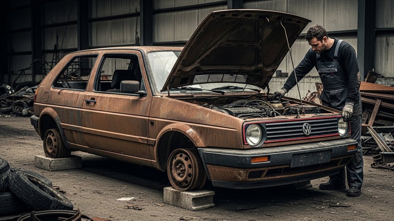 I Found a Completely Rusted 1992 VW Golf Abandoned for Decades | Full Restoration Begins