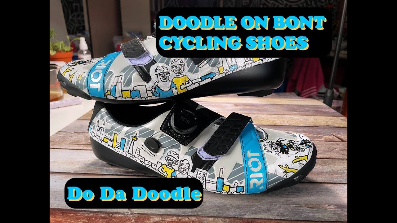ASMR DOODLE ON BONT ROADBIKE SHOES, BONT CYCLING SHOES.