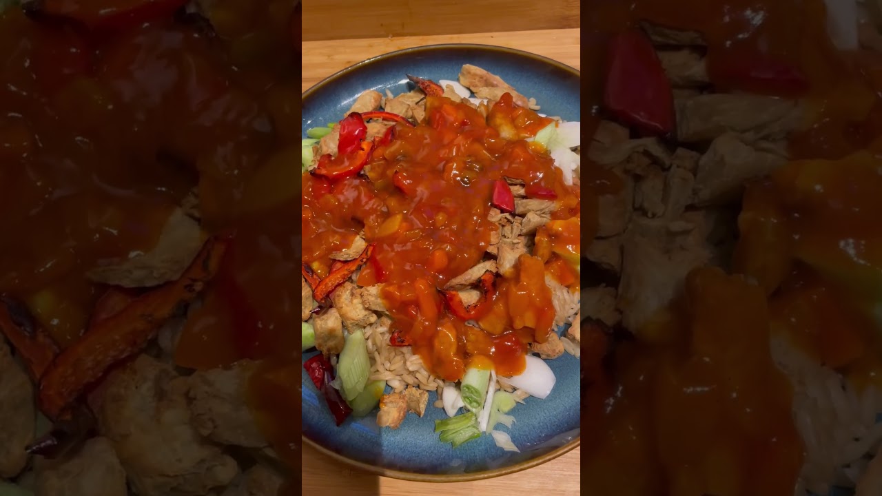 Vegan Chinese sweet and sour chicken