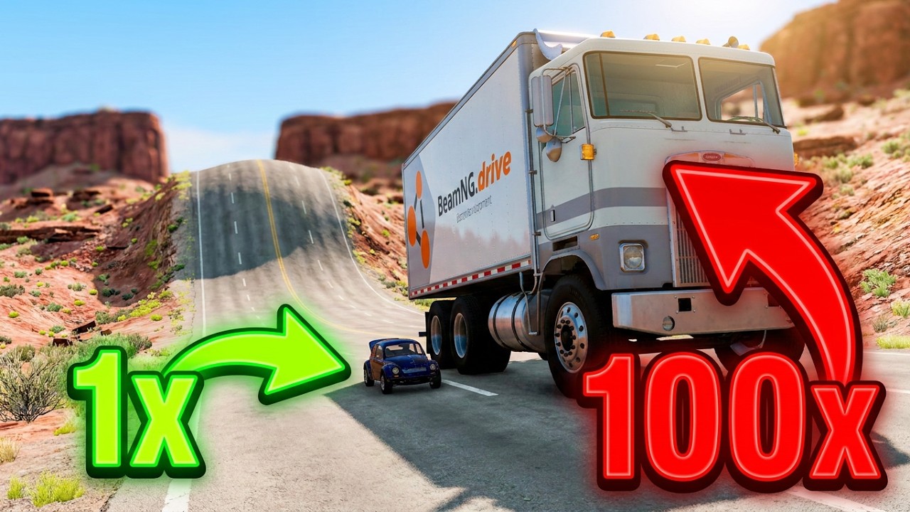 Small to Giant Cars vs Giant Bulge #3 – BeamNG.Drive