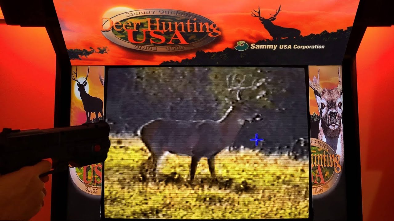 Deer Hunting USA Arcade Cabinet MAME Gameplay w/ AimTrak Gun & Hypermarquee