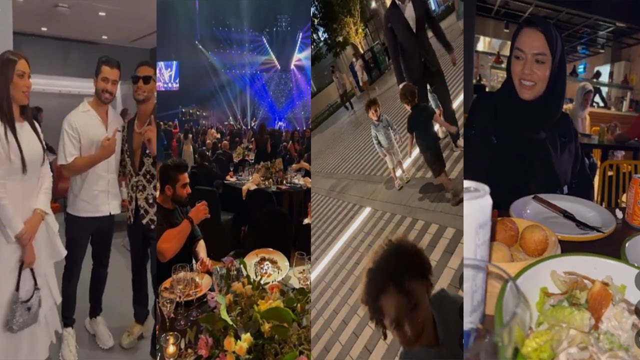 تغطية دكتوره خلود وامين في مهرجان دبي بحضور نجوم الخليج ومحمد رمضان وصديقاتها واحلى عزومة مع التوأم