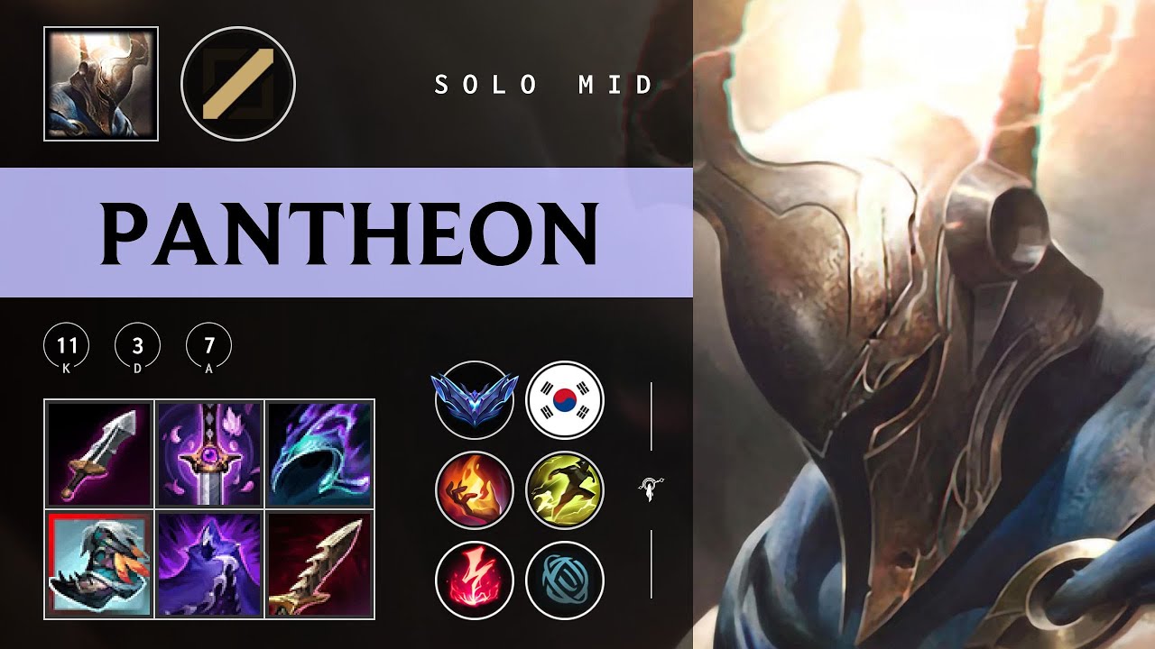 Pantheon Mid vs Ahri - KR Diamond Patch 25.24
