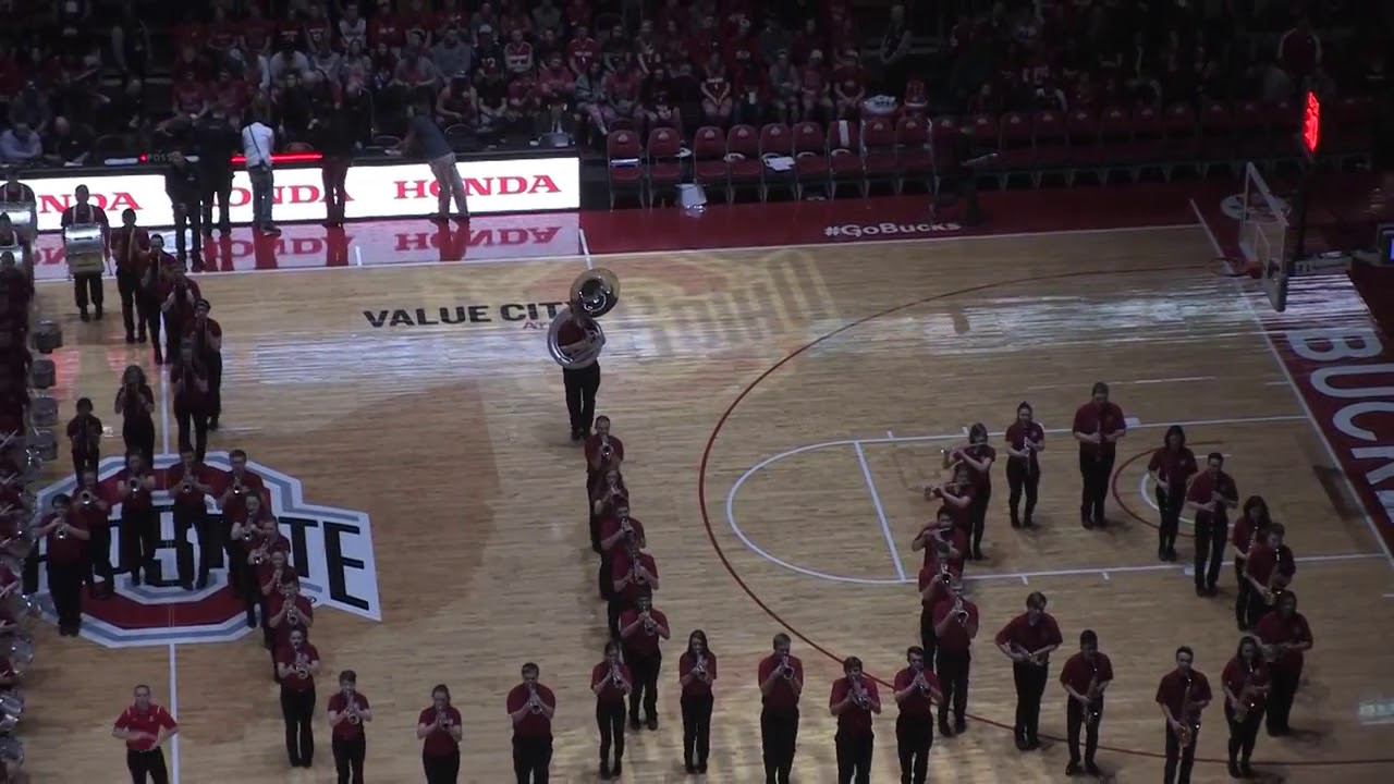 Script on Court - Ohio State Spring Athletic Band (Jan. 22, 2018)